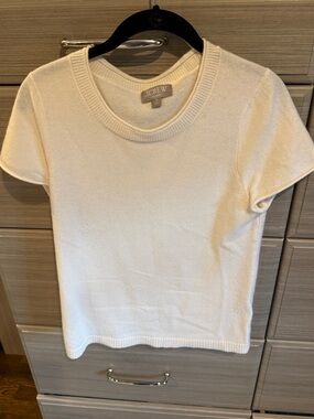 J.Crew Cream Cashmere Crewneck Top
